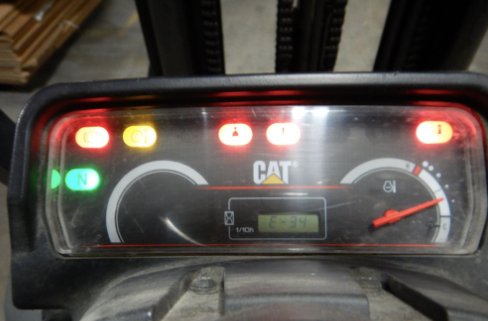 caterpillar forklift dash warning lights