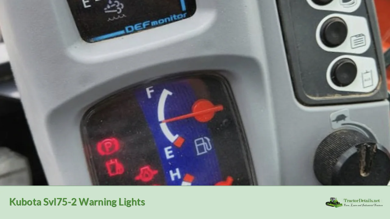 kubota svl75-2 warning lights